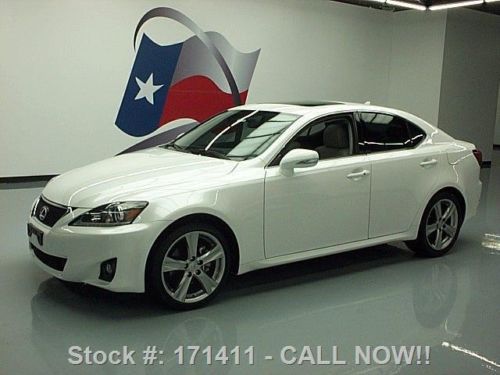 2012 lexus is250 climate seats sunroof nav rear cam 19k texas direct auto