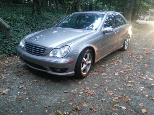 06 c230 sport sunroof pewter black interior cd v6 automatic 80k miles