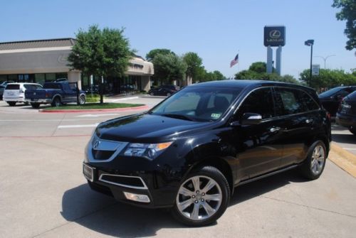 2011 black acura mdx advance navi heated leather awd 3rd row sunroof