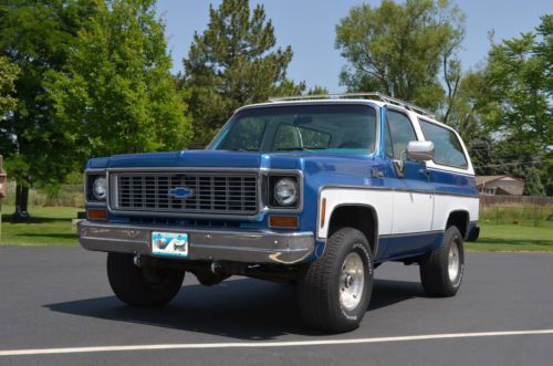 1974 k-5 blazer 4x4, 383 stroker, th-350, factory a/c, very clean