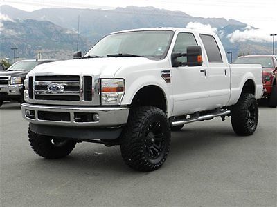 Ford crew cab lariat 4x4 powerstroke diesel custom new lift wheels tires leather