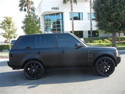 2009 range rover hse supercharged - custom celebrity owned 3m satin black carbon