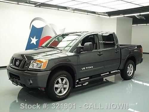 2012 nissan titan 4x4 pro-4x crew htd leather 18&#039;s 3k! texas direct auto