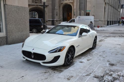 2013 maserati granturismo sport 5k miles 1 owner! white/black maserati dealer!!