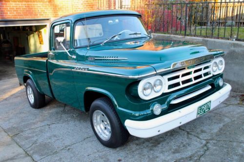 1959 dodge d100 sweptline v8 pickup photo-documented restoration! beautiful!