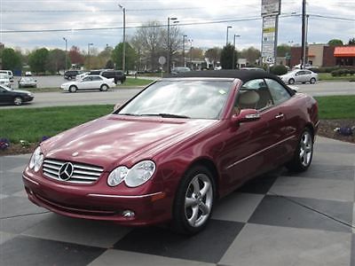 Clk320 2dr cabriolet 3.2l clk-class low miles convertible automatic gasoline 3.2