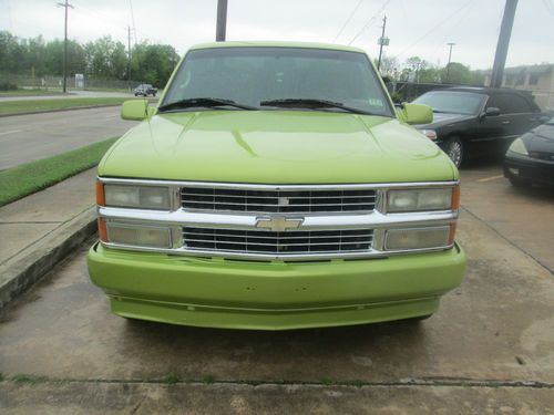 96 chevy step side green mean truck looqqqq