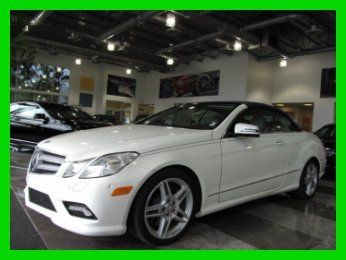 11 white e-550 convertible *premium 2 package *blind spot assist *navigation