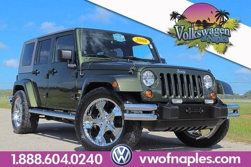 08 wrangler unlimited sahara 2wd, auto, navigation, free shipping! we finance!