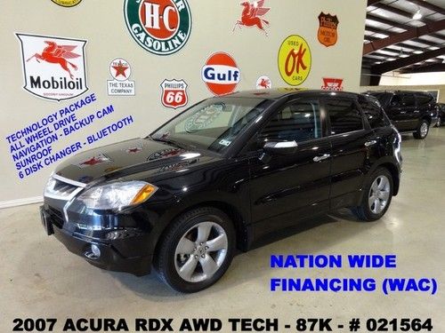 07 rdx tech pkg awd,turbo,sunroof,nav,htd lth,6 disk cd,18in whls,87k,we finance