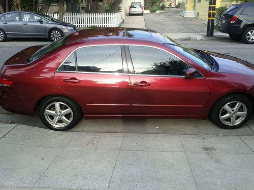 2004 honda accord ex sedan 4-door 2.4l - 5 speed manual - red