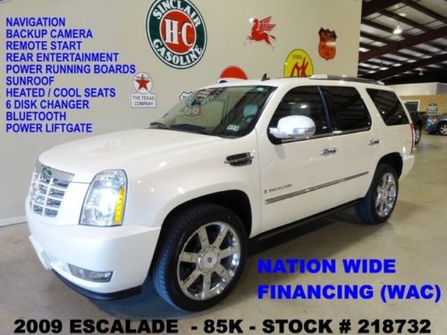 2009 escalade,sunroof,nav,rear dvd,htd/cool lth,bose,chrome 22&#039;s,85k,we finance!