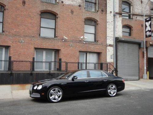 2014 bentley flying spur mulliner in black crystal w/a dark bourbon interior