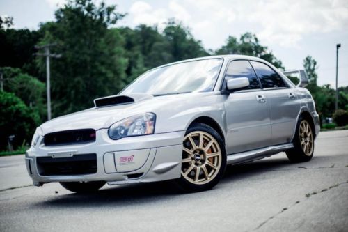 2005 subaru wrx sti - gold bbs wheels - new timing belt must see cheap wow!!!!!!