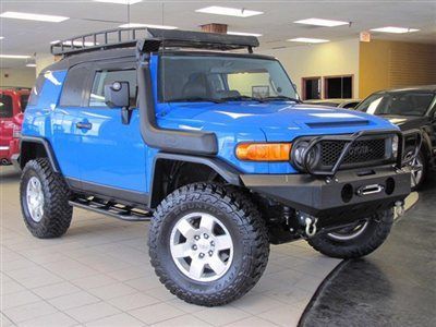 2007 fj cruiser blue/blk safari pkg lifted 6-cd roof-rack snorkel pw/pl a/t rare