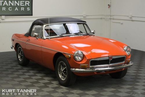 1973 mg mgb 1973 mgb. blaze orange with black trim.