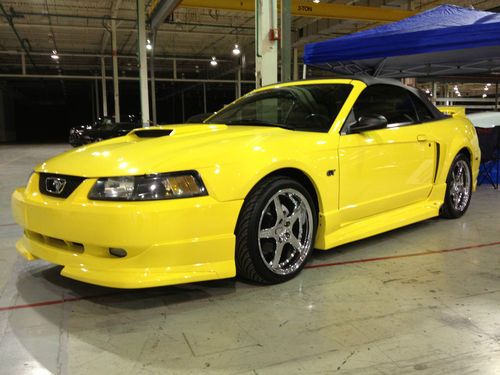 Beautiful zinc yellow roush stage 2 convertible mustang gt