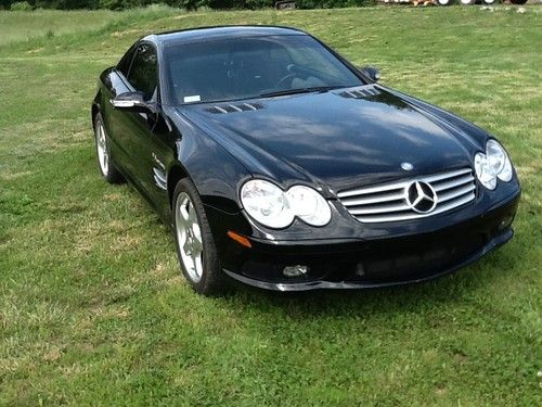 2003 mercedes benz sl55 amg black 62,000 miles hardtop convertible, very clean