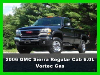 2006 gmc sierra 3500 sle regular cab  long bed 8ft bed 4x4 4wd 6.0l vortec gas