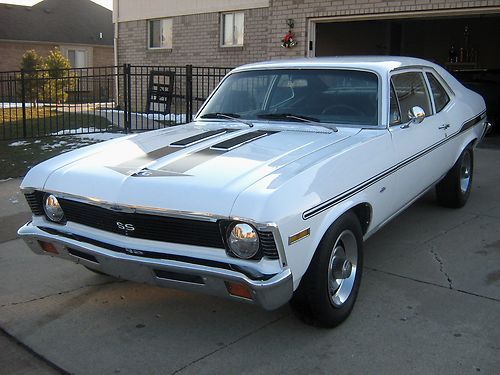 Beautiful rare 1970 nova yenko 350 v8/ 4 speed- extra clean - white - black int