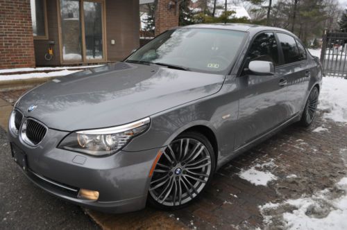 2008 535i twin-turbo sport!.no reserve.leather/19&#039;s/xenons/moon/clear title!!