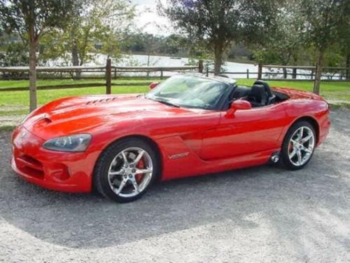 Perfect 2004 dodge viper srt-10 convertible red on black