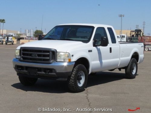 2002 ford f250 4x4 pickup truck extended cab 5.4l v8 a/t cold a/c long bed 4wd