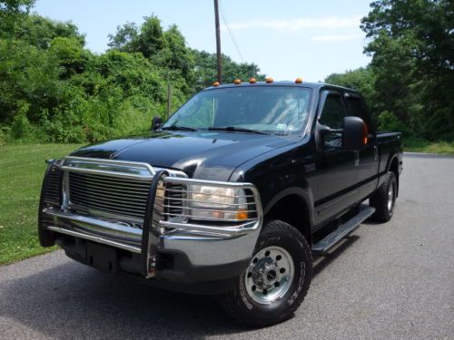 Ford f-250 xlt crew cab 4x4 5.4l v8 cold a/c f-350 free autocheck no reserve