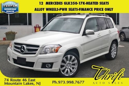 12  mercedes glk350-17k-heated seats-alloy wheels-pwr seats-finance price only