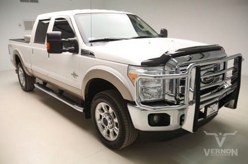 2011 lariat crew 4x4 fx4 leather heated 20s aluminum diesel we finance 82k miles