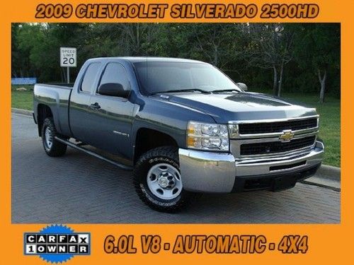 2009 chevrolet silverado 2500hd 4x4 6.0l  6-speed automatic texas clean carfax