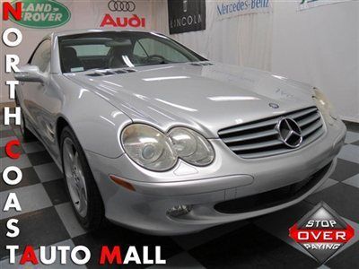 2003(03)sl500 v8 convertible silver/gray lthr heat sts bose cd chgr pwr sts