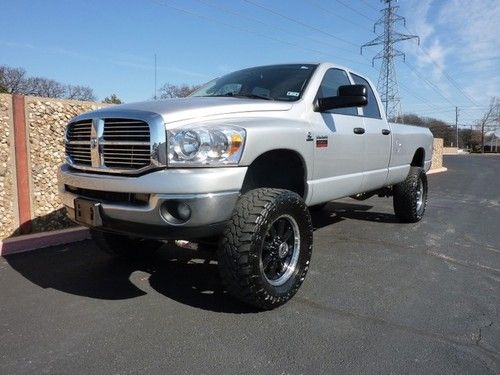 08 ram 2500 slt 4wd cummins prolift 37tires quadcab longbed xnice tx!