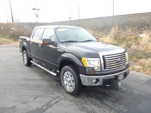 10 ford f-150 xlt 4x4 black running boards bed linner 4 door towing package cd