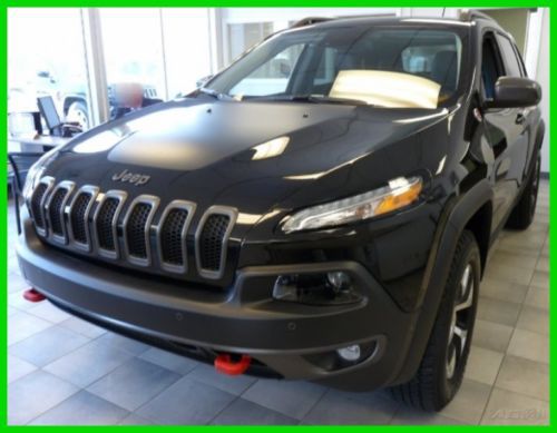 14 jeep cherokee trailhawk 4x4 dual pane sunroof navigation