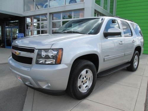 Chevy tahoe silver leather 4wd clear title 3rd row suv loaded we finance truck