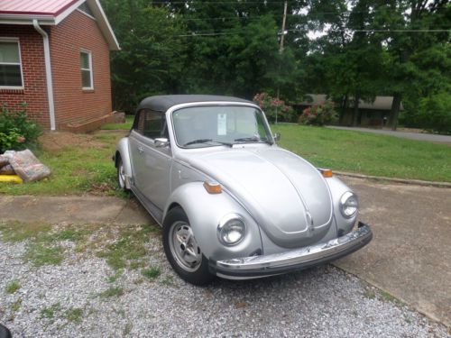 1979 volkswagen beetle vw electric powered beetle convertible silver bug