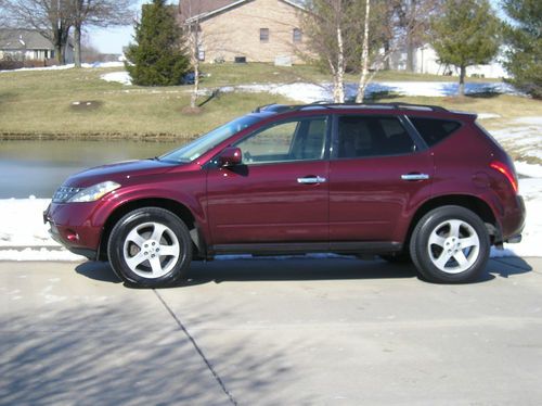 Beautiful 2005 nissan murano rare burgundy wine merlot! awd sunroof runs perfect