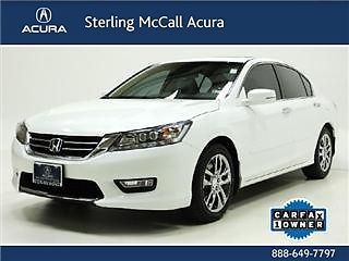 2013 honda accord sedan v6 touring acc ldw heated seat led drl navi back camera