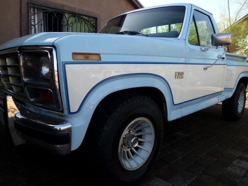 1986 ford f150 modern classic short box step side vintage wood bed pickup truck