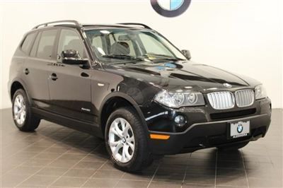 Black bmw x3 3.0 6 cyl. automatic awd navigation leather sunroof