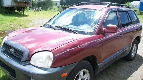 2002 hyundai santa fe base sport utility 5-door 2.4l(no reserve)