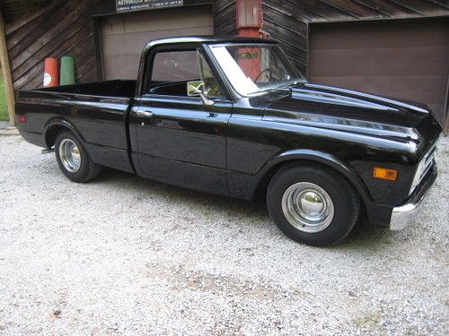 1968 chevy c10 pickup truck black shortbed hot rod c-10