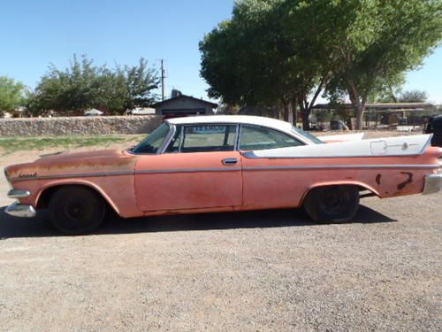 1957 dodge coronet 2dr hard top orig paint pink/white hot rat street rod 413 v8