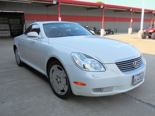 Pearl white lexus hard top convertible 31,000 miles 430 sc great shape