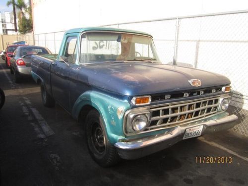 1965 ford f100 custom cab truck, v6 engine