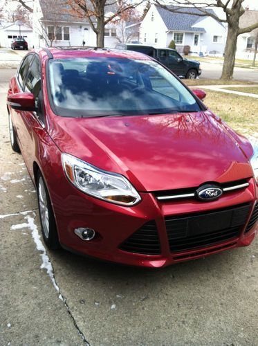 Red ford focus 4d hatchback