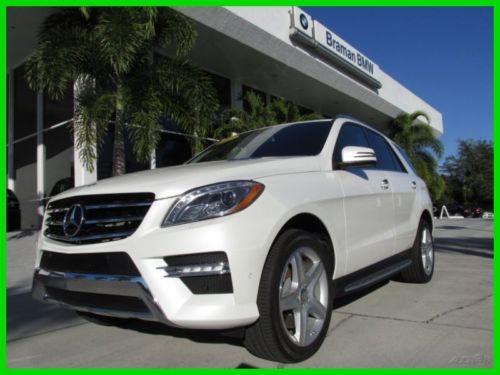 13 white diamond ml-550 4matic awd turbo 4.7l v8  suv *navigation *rear camera