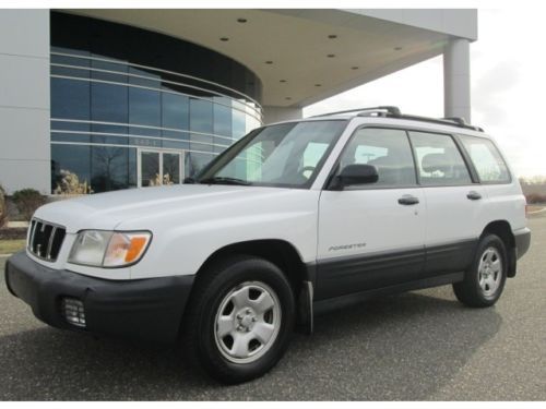 2002 subaru forester l awd 5 speed manual white clean 1 owner vehicle