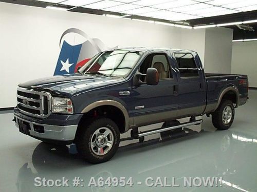 2005 ford f-250 lariat crew 4x4 fx4 diesel leather 45k! texas direct auto
